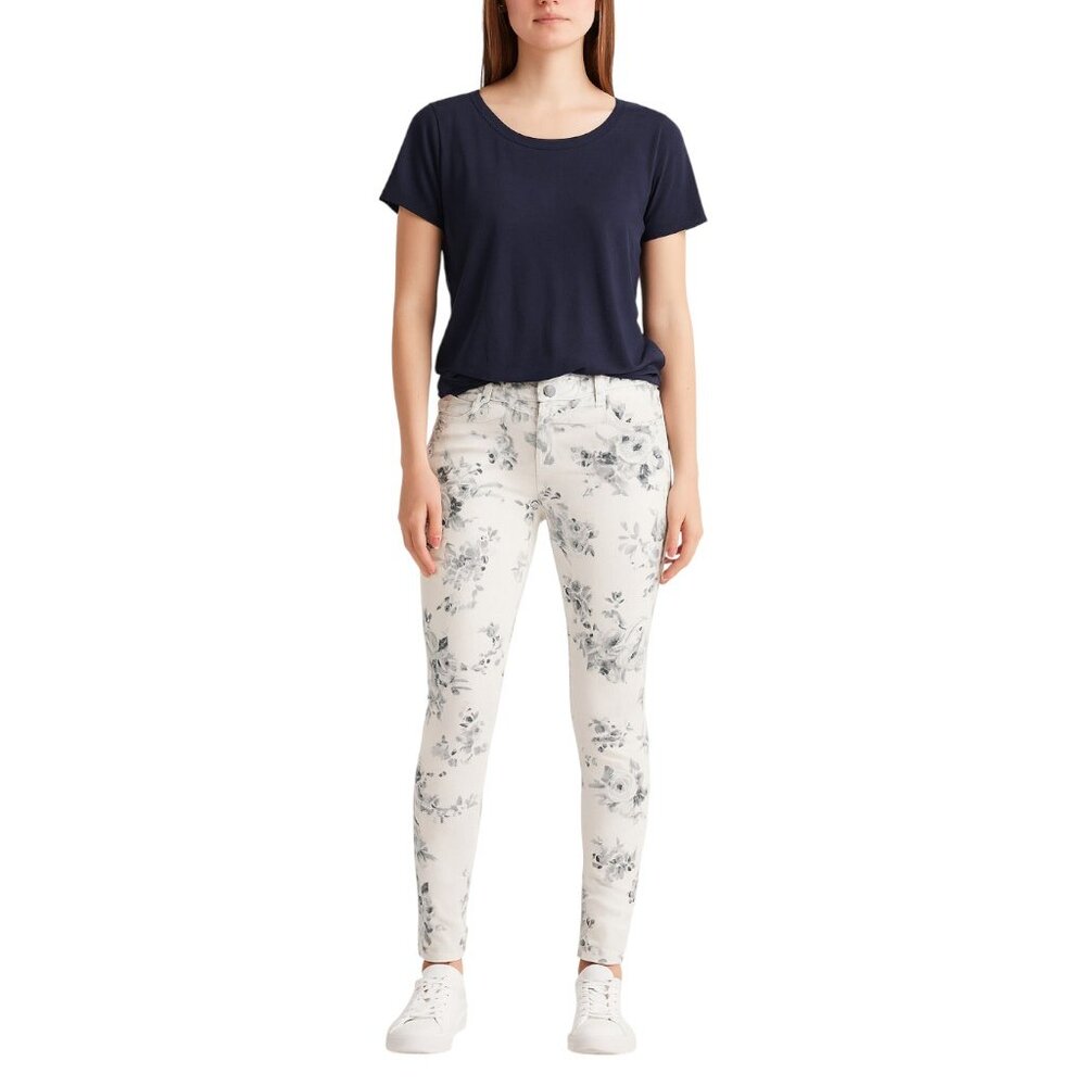 Flying Monkey Women's Low Rise Floral Skinny Jeans | Size 27